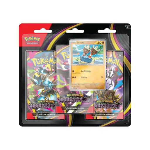 Pokémon TCG: Mega Entwicklung - ME05 Dunkelnacht - 3-Pack Blister